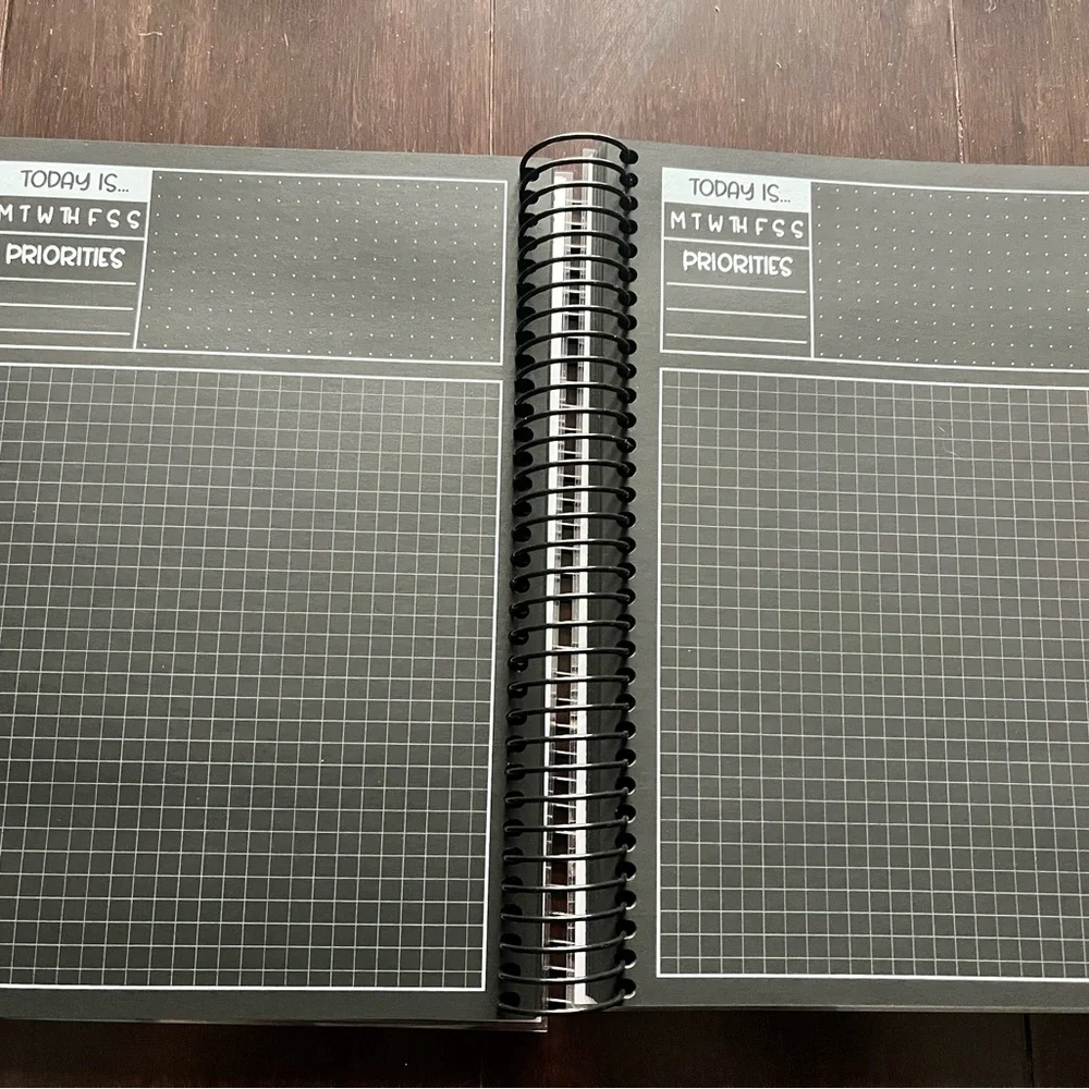 Lights Planner Action Coil A5 Blackout Planner Daily New Weekly Notebook TN